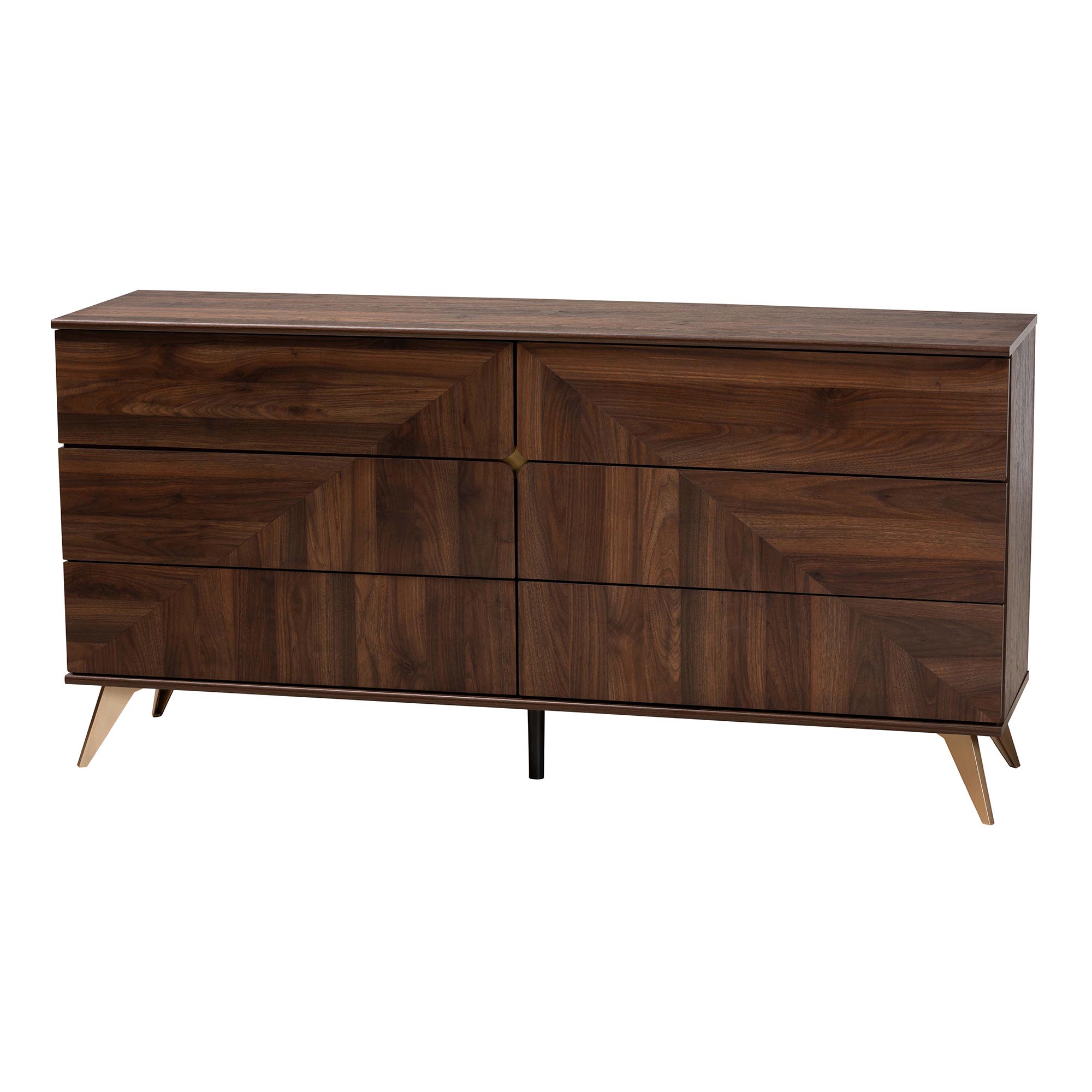 Baxton Studio Graceland Mid Century Modern Transitional Walnut